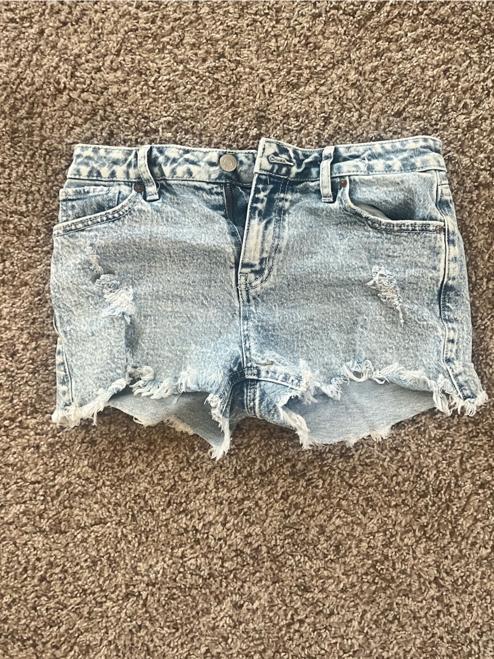RSQ Light Blue Distressed Denim Tube Top